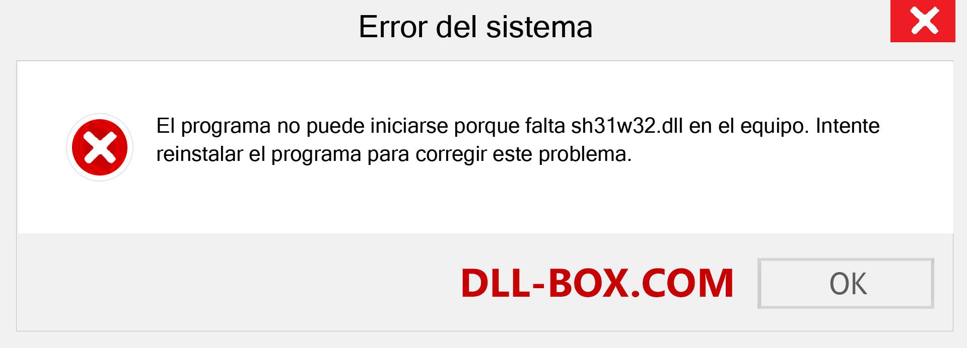 ¿Falta el archivo sh31w32.dll ?. Descargar para Windows 7, 8, 10 - Corregir sh31w32 dll Missing Error en Windows, fotos, imágenes